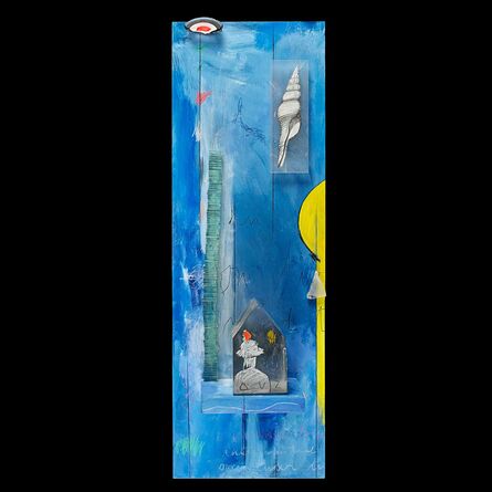 Therman Statom, ‘Wall-hanging sculpture, "Ocean Wing (painting with cast house)," Omaha, NE’, 1997