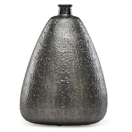 Gertrud Natzler, ‘Large tapering vase, volcanic gunmetal glaze’