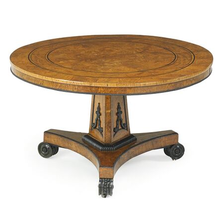 ‘Regency Part Ebonized Walnut Center Table’, 1835