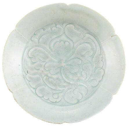 ‘Chinese Qingbai Carved Lobed Dish’, Song Dynasty