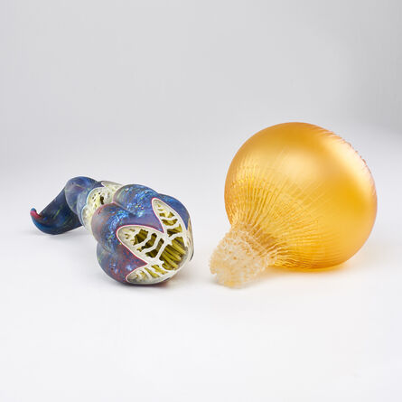 William LeQuier, ‘Two glass sculptures: sea form and bulbous’