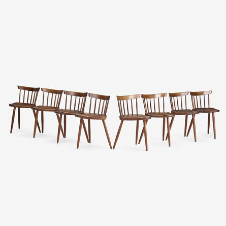 George Nakashima, ‘Mira chairs, set of eight’, 1969