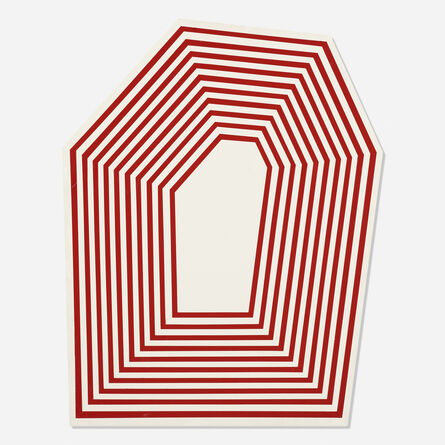 Barry McGee, ‘Untitled (Hexagon Maroon Stripes)’, 2012