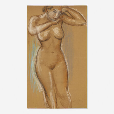 Arthur Beecher Carles, ‘Standing Nude (#170 from sketchbook)’