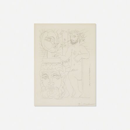 Pablo Picasso, ‘Sculpteur et Deux Tetes sculptees from La Suite Vollard’, 1933