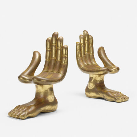 Pedro Friedeberg, ‘Hand Foot chairs, pair’, c. 1960