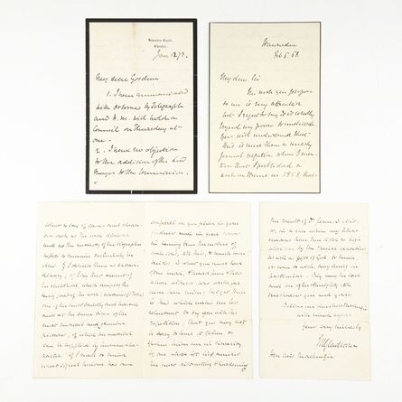 ‘William Ewart Gladstone: Group of three autograph letters signed’