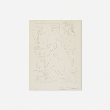 Pablo Picasso, ‘Sculpteur avec Coupe et Modee accroupi from La Suite Vollard’, 1933