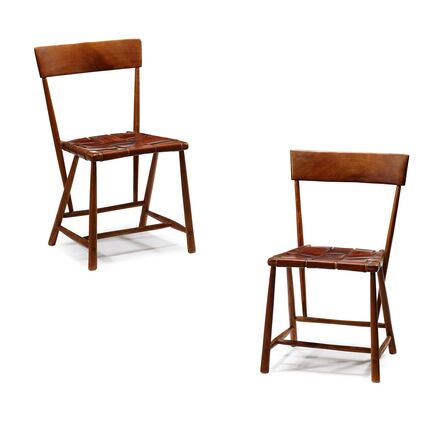 Wharton Esherick, ‘Pair of Ash Chairs, Paoli, Pennsylvania’, 1957