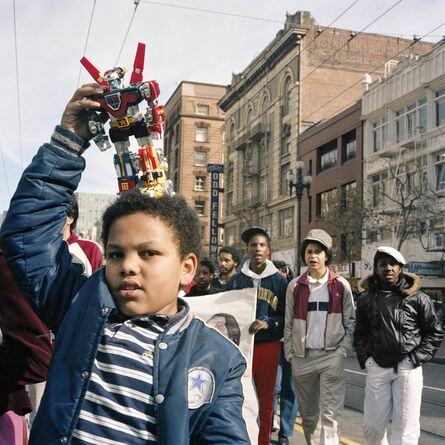 Janet Delaney, ‘Boy with Transformer, First Martin Luther King Parade’, 1986/2018