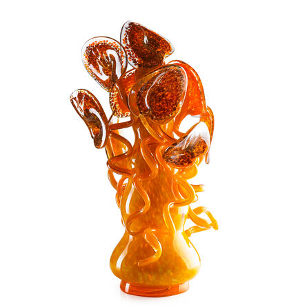 Dale Chihuly, ‘Orange Mango with Leopard Lilies’, 1991