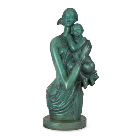 B. Prabha, ‘Untitled (Mother and Child in Bronze)’