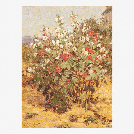 Laurence Campbell, ‘Untitled (Landscape with Hollyhocks)’