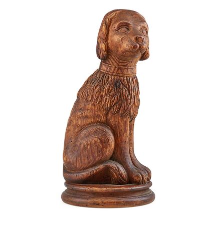‘Carved Spaniel Dog’, likely late 19th c.