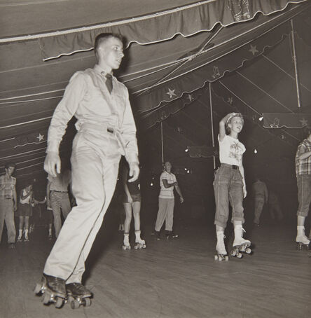 Berenice Abbott, ‘Rollerskating Under Tent, Georgia’, 1954