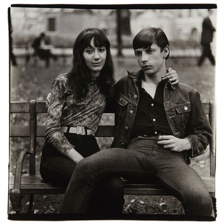 Diane Arbus, ‘Young couple on a bench in Washington Square Park, N.Y.C.’, 1965