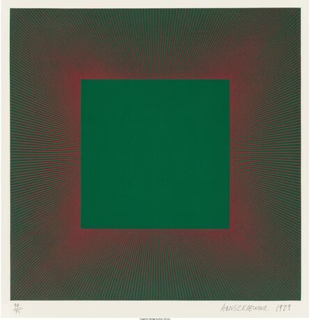 Richard Anuszkiewicz, ‘Green with Red, from the Autumn Suite’, 1979