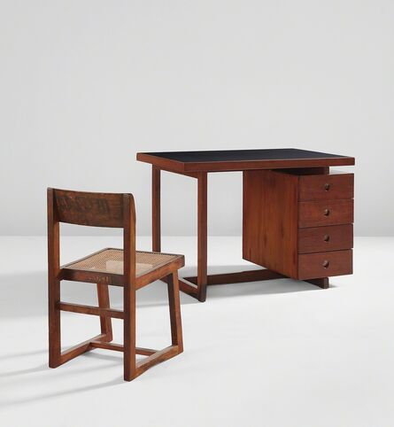 Pierre Jeanneret, ‘Desk and chair, model no. PJ-SI-54-A’, circa 1960