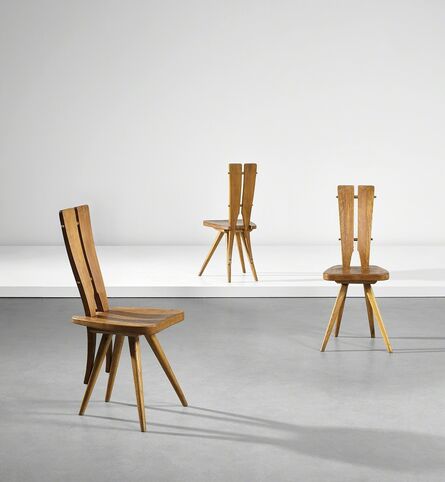 Carlo Mollino, ‘Set of three side chairs, designed for the Casa del Sole, Cervinia’, circa 1953
