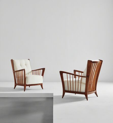 Paolo Buffa, ‘Pair of armchairs’, early 1950s