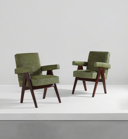Pierre Jeanneret, ‘Pair of "Committee" armchairs, model no. PJ-SI-30-A’, 1953-1954