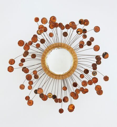 Line Vautrin, ‘Unique "Satellite Orange" mirror’, circa 1962