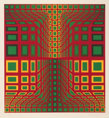Victor Vasarely, ‘Composition with Red, Yellow and Green’, 1980