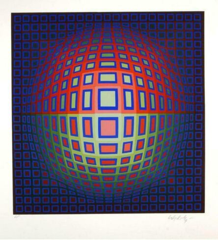 Victor Vasarely, ‘Blue Composition’, ca. 1980