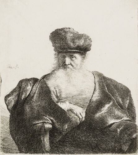 Rembrandt van Rijn, ‘An Old Man with Beard, Fur Cap and Velvet Coat’, circa 1632
