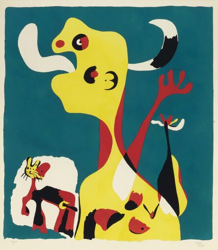Joan Miró, ‘Femme et chien devant la Lune’, 1935