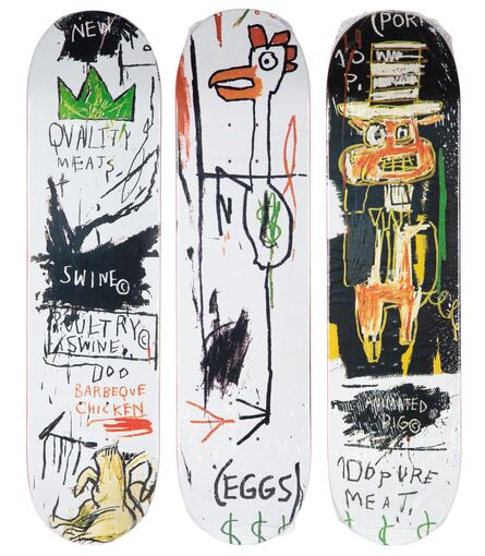 After Jean-Michel Basquiat X The Skateroom, ‘Quality Meats for the Public, triptych’, 2014