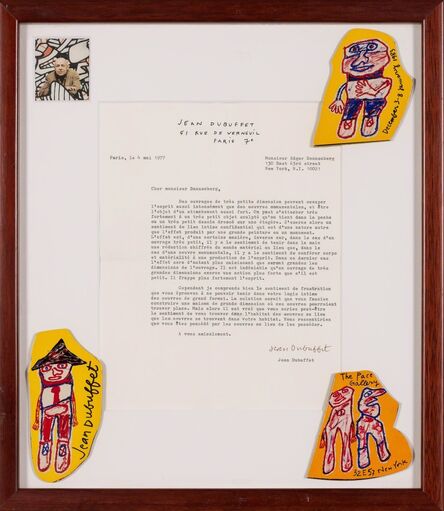 Jean Dubuffet, ‘Typed letter signed’, 1977