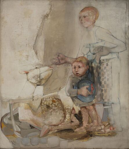 Paul Rebeyrolle, ‘Femme, enfant et agneau’, 1956