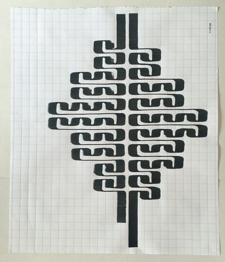 Tauba Auerbach, ‘Ligature Drawing 22’, 2019
