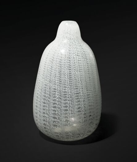 Archimede Seguso, ‘A vase in 'Merletto' lattimo glass’, 1952