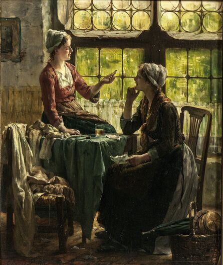 Edward Portielje, ‘A Pause in the Afternoon's Sewing’