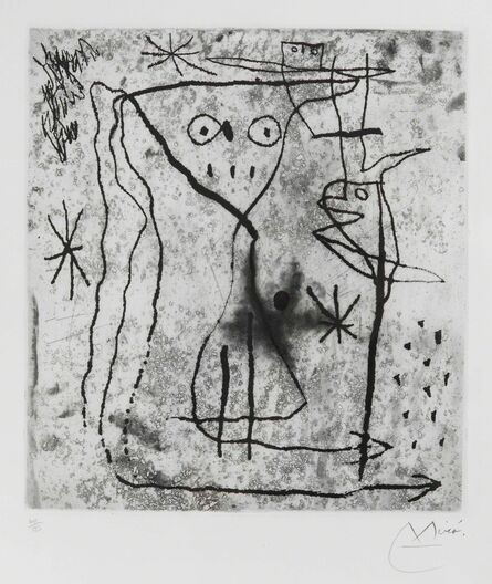 Joan Miró, ‘Jeune fille en fleur avec les oiseaux, from Trente ans d'activite’, 1967