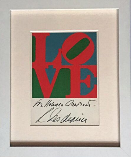 Robert Indiana, ‘LOVE (Hand Signed and Inscribed by Robert Indiana)’, 1979