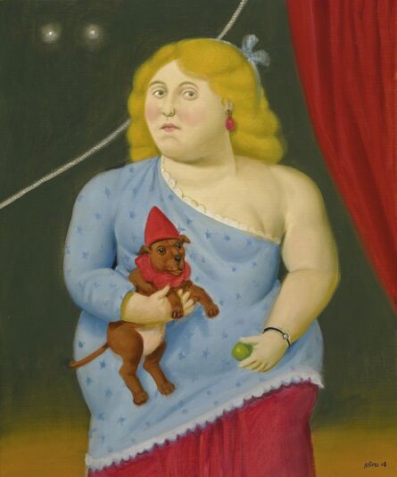 Fernando Botero, ‘Circus woman with dog’