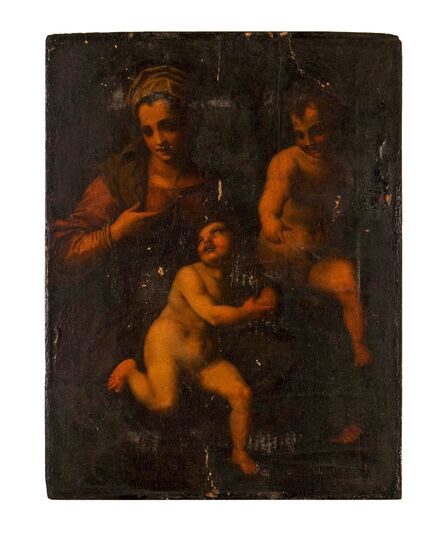 Circle of Andrea Del Sarto, ‘The Madonna, Jesus and Saint John’