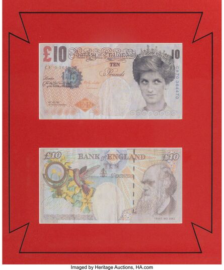 After Banksy, ‘Di-Faced Tenner, 10 GBP Note (two works)’, 2005