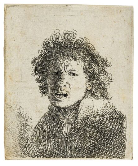Rembrandt van Rijn, ‘Self Portrait Open-mouthed, as if Shouting’, 1630