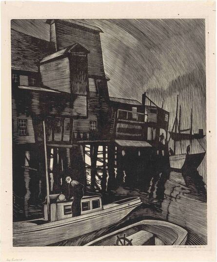 Howard Cook, ‘Fog In Eastport (Duffy 83)’, 1928
