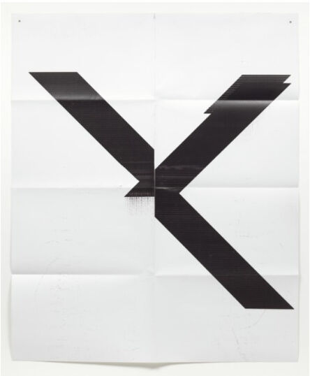 Wade Guyton, ‘X Poster (Untitled, 2007, Epson UltraChrome inkjet on linen, 84 x 69 inches, WG1211), 2019’, 2019