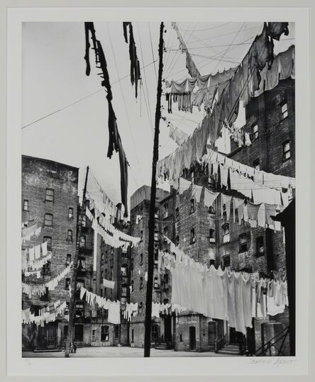 Berenice Abbott, ‘Clotheslines, court of first model tenement house in New York City’, 1936
