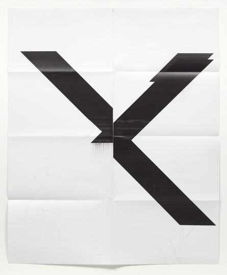 Wade Guyton, ‘X Poster (Untitled, 2007) Epson UltraChrome inkjet on linen, 2015’, 2015