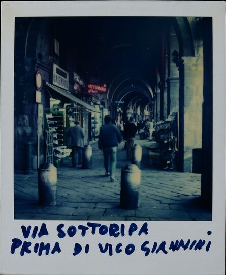 Lattuada Alberto, ‘Via Sottoripa prima di vico Giannini - polaroid con Vedute di Genova’, 1989-1990