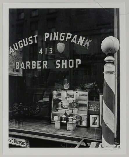 Berenice Abbott, ‘Pingpank Barber Shop’, 1938