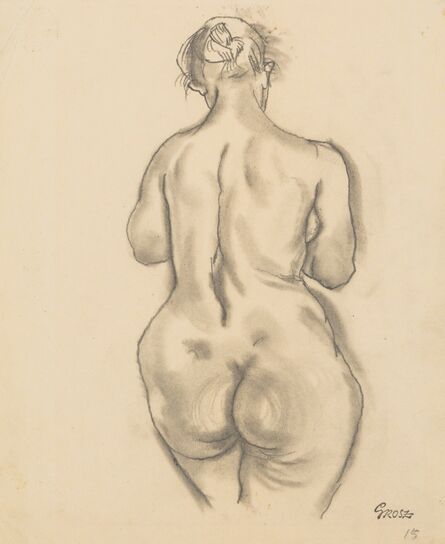 George Grosz, ‘Nude, Back View’, 1915