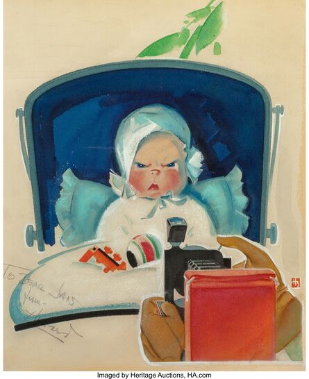 Howard Russell Butler, ‘Smile, Collier's Magazine cover, April 10, 1937’